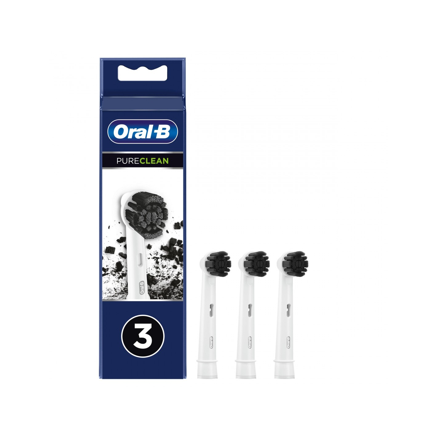 Oral-B Pure Clean Charcoal Elektromos fogkefe Pótfej - Fehér (3db)