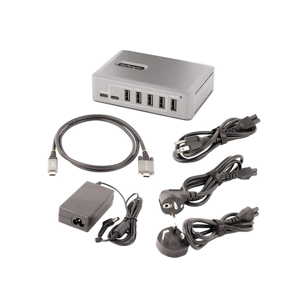 StarTech.com 10G8A2CS-USB-C-HUB interface hub USB 3.2 Gen 2 (3.1 Gen 2) Type-C 10000 Mbit/s Grå