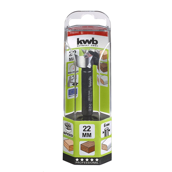 KWB PROFI AKKU TOP ENERGY SAVING 45% FORSTNER kivetőpánt süllyesztő, 22 mm (706322)