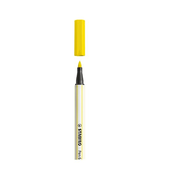 STABILO Pen 68 brush filtpen Gul 1 stk