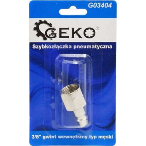 Geko SZYBKOZŁĄCZKA PNEUMATYCZNA TYP MĘSKI 3/8" GWINT WEWNĘTRZNY (BLISTER) (10/100) G03404 GEKO