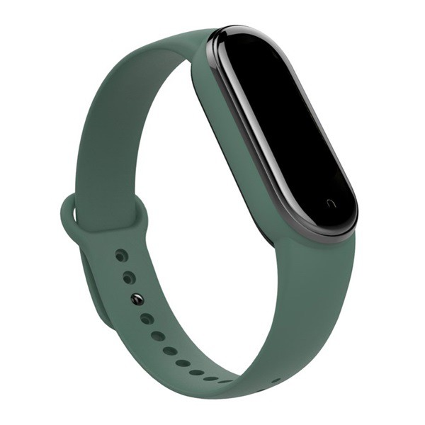 Gigapack Xiaomi Mi Band 5 резервна каишка, силиконова, регулируема, тъмнозелена