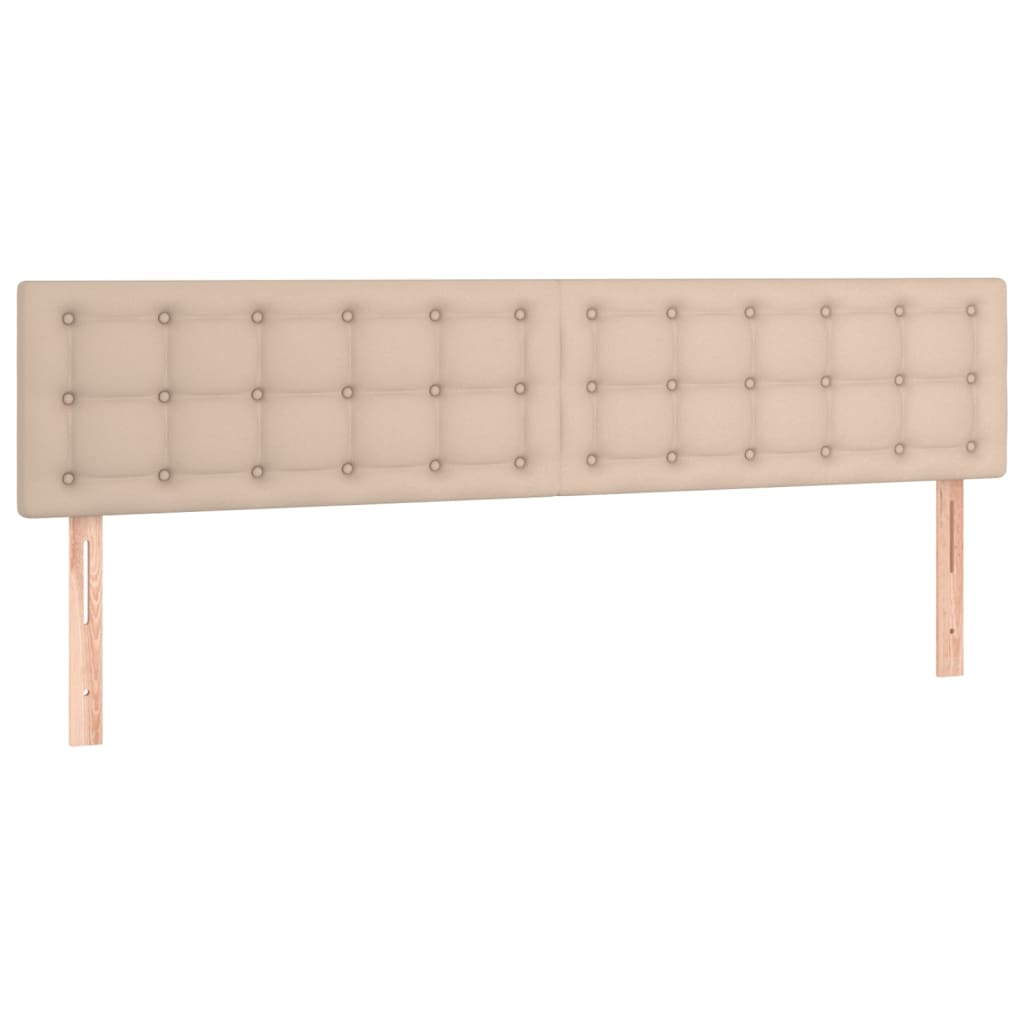 2 db cappuccino színű műbőr fejtámla 100 x 5 x 78/88 cm (346529)