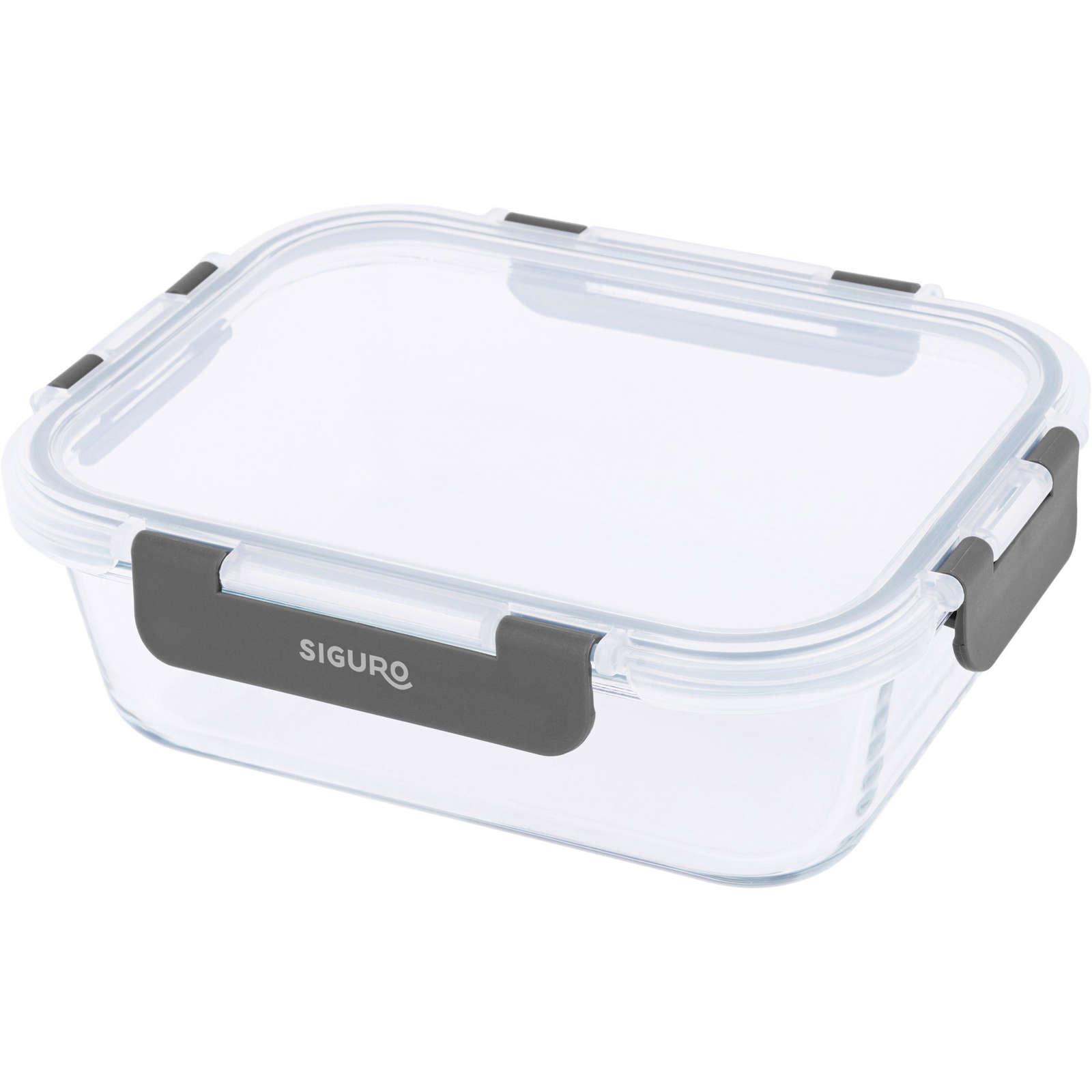 Siguro Glass Seal élelmiszertároló edény 1,0 l, 7,5 x 21 x 16,5 cm (SGR-FO-G210Y)