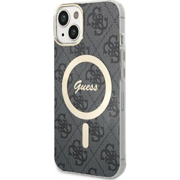 Guess Apple iPhone 14 IML Magsafe Hátlapvédő Tok Fekete (GUE002752)
