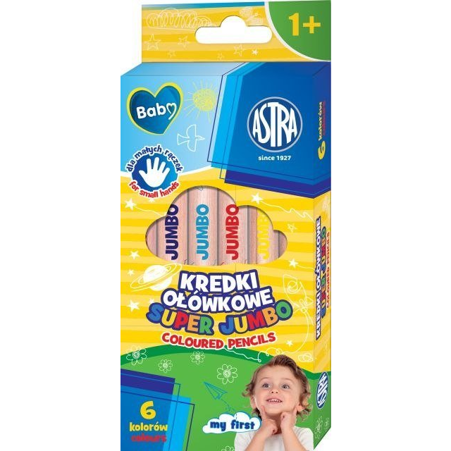 Astra -Super Jumbo Színes Ceruza Készlet - 6 db 312023004 (AF190AST)