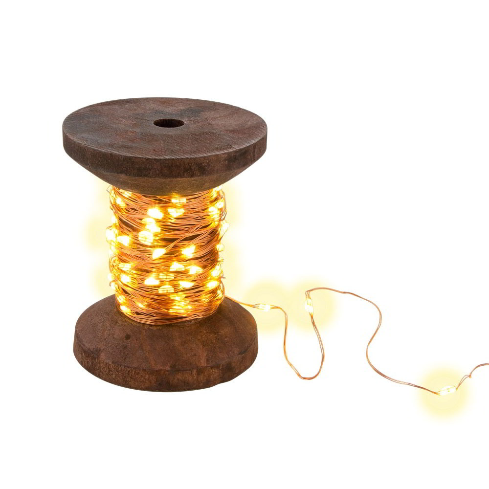 Goobay 60341 Yarn Bobbin Beltéri LED fényfüzér 10m - Meleg fehér (60341)