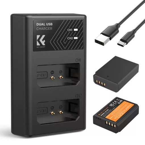 K-F CONCEPT LC-E10 töltő + 2db LP-E10 akkumulátor 1200mAh
