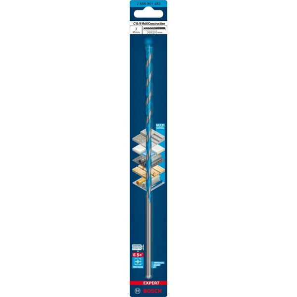 Bosch Ø 7,0 x 200/250mm CYL-9 Hengeres Univerzális fúrószár