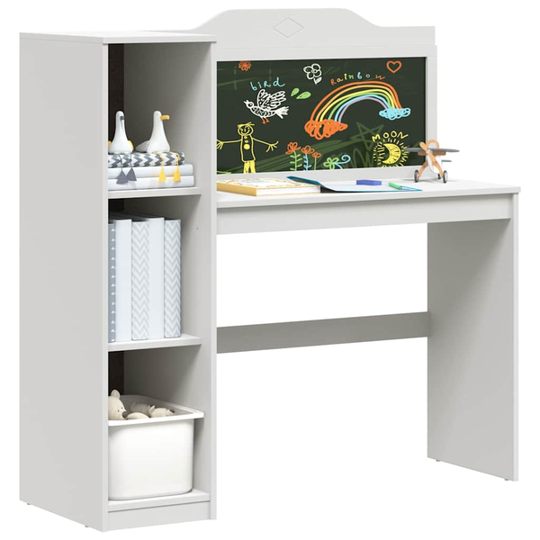 Birou cu tablă de scris Alb 120 x 45 x 118.5 cm Lemn compozit