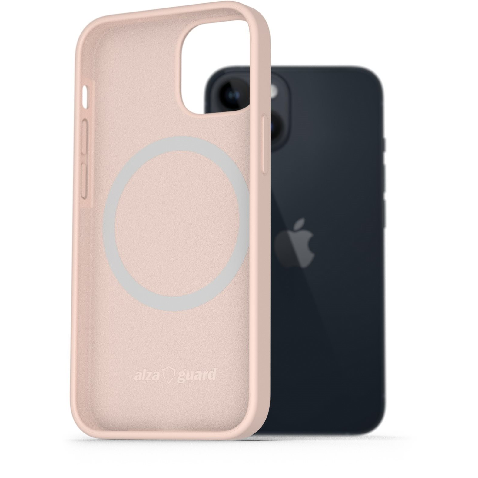 AlzaGuard Silicone Case Compatible with Magsafe iPhone 14 rózsaszín tok (AGD-PCMS17P)