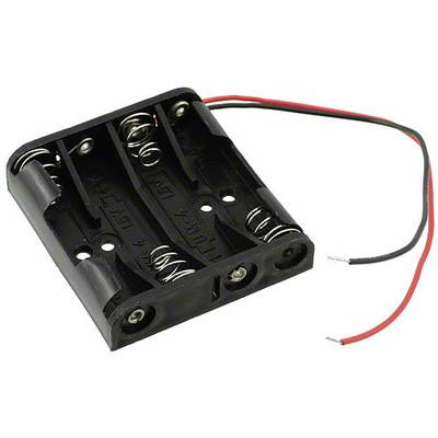 MPD BC4AAAW Elemtartó 4x Mikro (AAA) Kábeles (H x Sz x Ma) 51 x 48 x 13 mm (BC4AAAW)