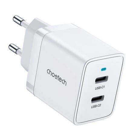 Choetech PD5006 2xType-C hálózati töltő fehér (6932112103512) (6932112103512)