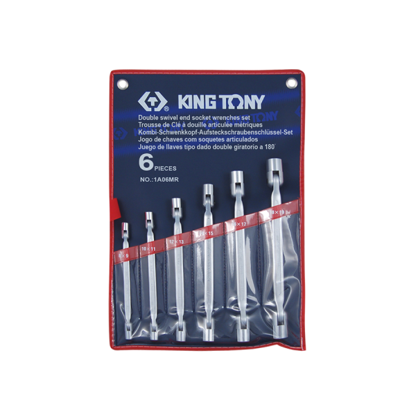 CSUKLÓS DUGÓKULCS KÉSZLET 6db-os 8 - 19mm KING TONY (1A06MR)