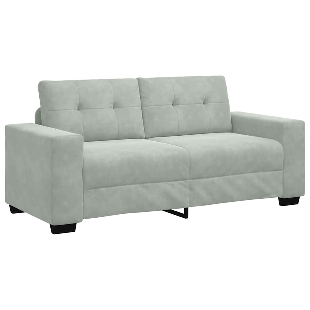 világosszürke bársony loveseat kanapé 140 cm (4105122)