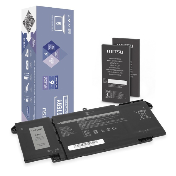 Bateria Mitsu Bateria 7FMXV do Dell Latitude 5320 7320 7420 7520 - 15.2V 55 Wh