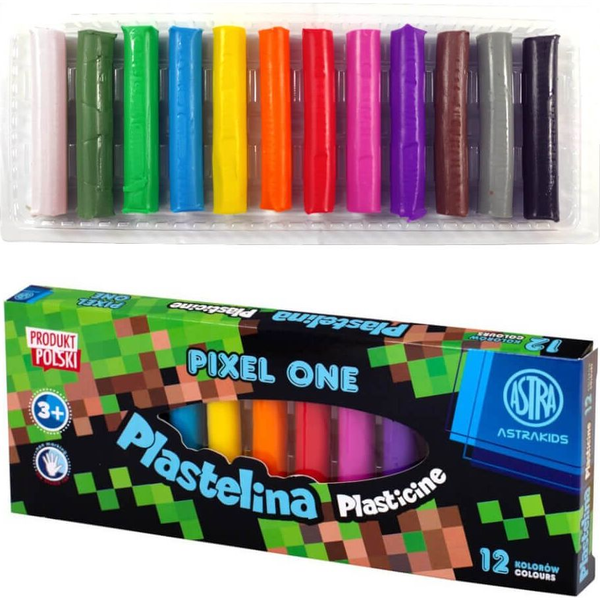 Astra Plastelina Pixel One 12 kolorów ASTRA