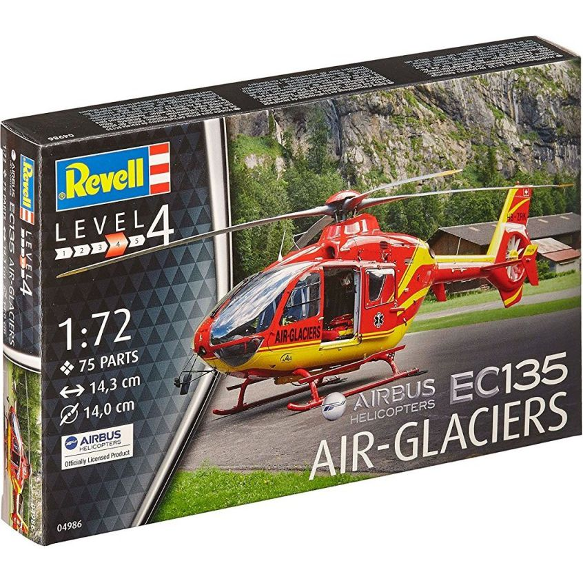 Revell EC 135 Air-Glaciers makett 1:72 makett készlet kiegészítőkkel (64986) (GXP-588094)
