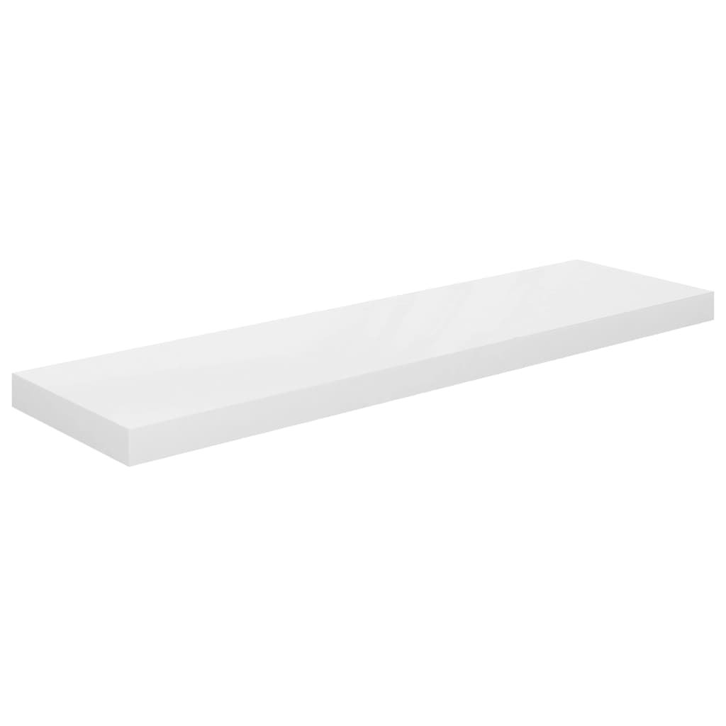 323754 Floating Wall Shelf High Gloss White 90x23,5x3,8 cm MDF (323754)