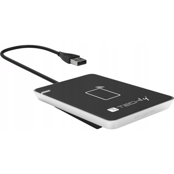 Techly I-CARD CAM-CIE RFID картов четец USB Черен, Сребърен