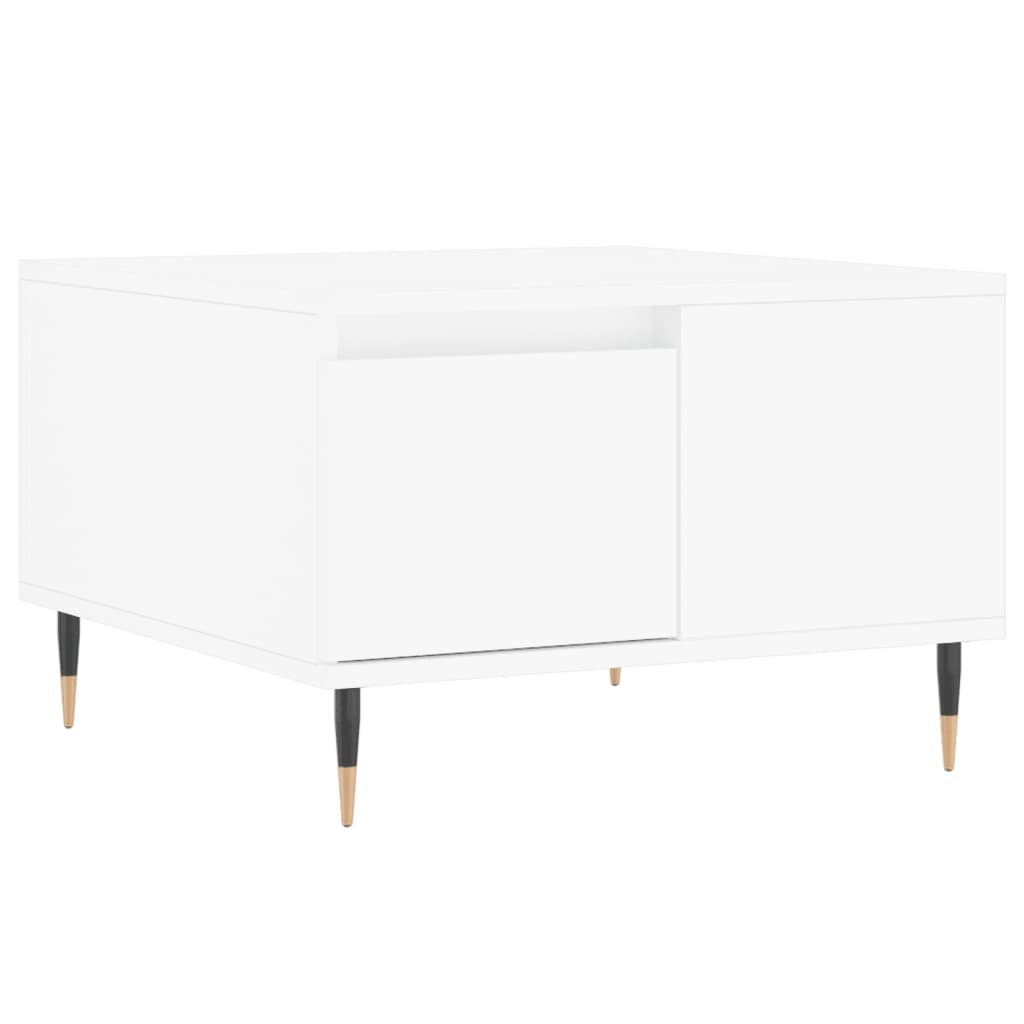 fehér szerelt fa dohányzóasztal 55 x 55 x 36,5 cm (830748)