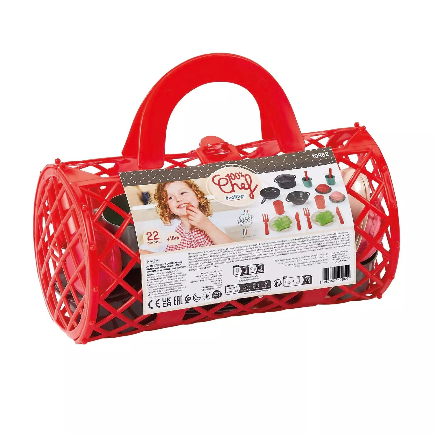 Écoiffier 22 darabos Edénykészlet táskában (7900010982)