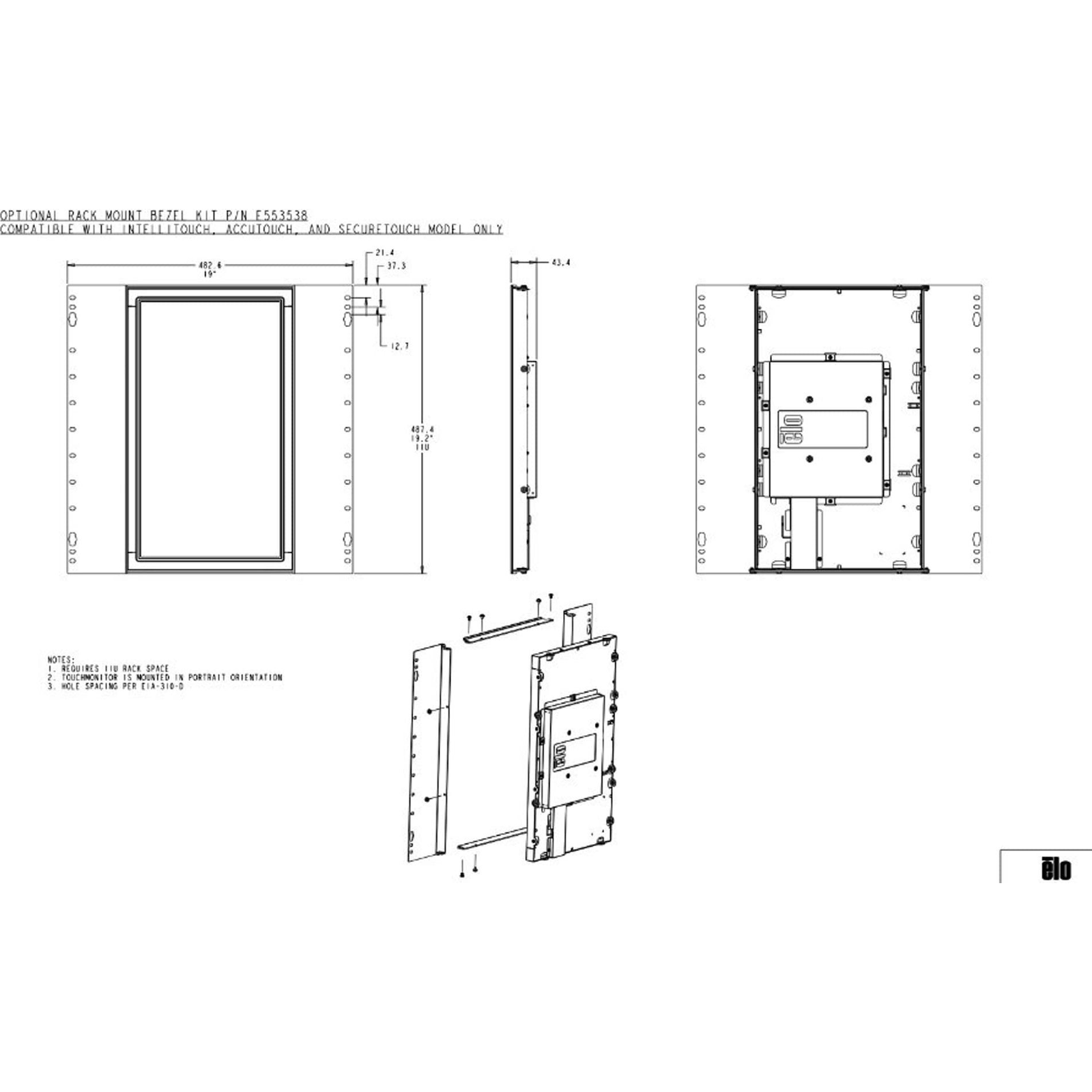 2094L RACK-MOUNT BRACKET . (E553538)