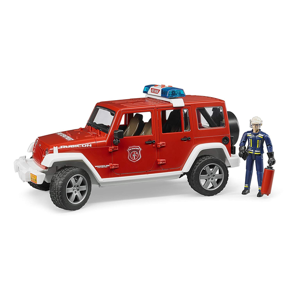 Bruder Jeep Wrangler Tűzoltó jármű tűzoltóval