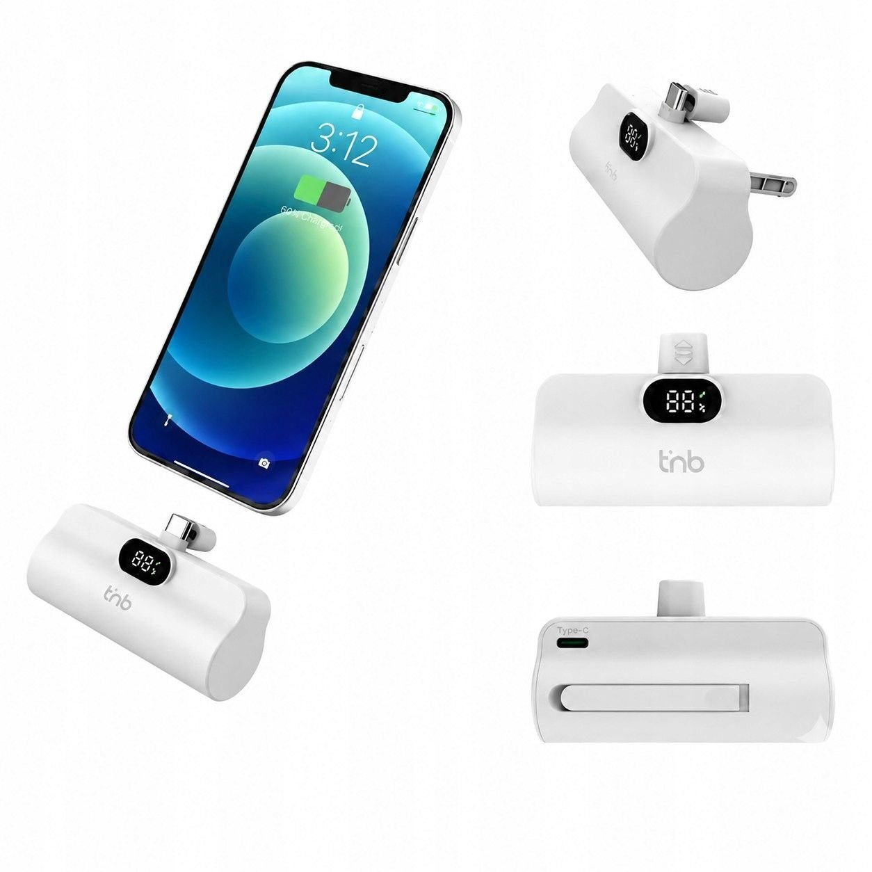 Powerbanka T'nB 5000 mAh biela