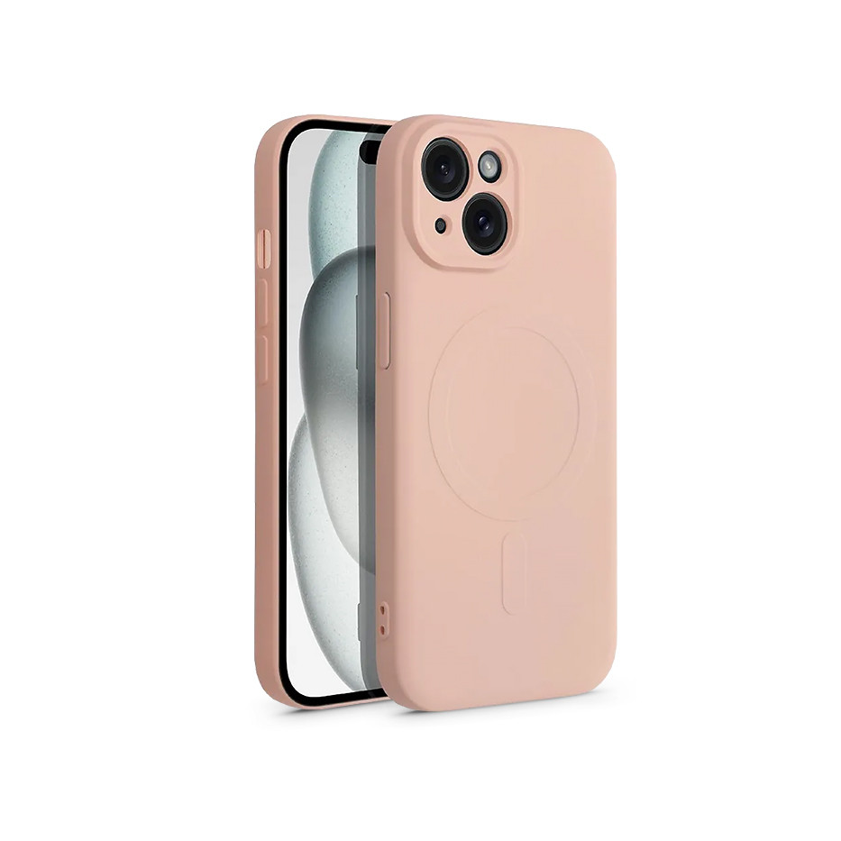 Apple iPhone 15 Plus szilikon hátlap - Silicone Mag Cover - rózsaszín (HF229107)