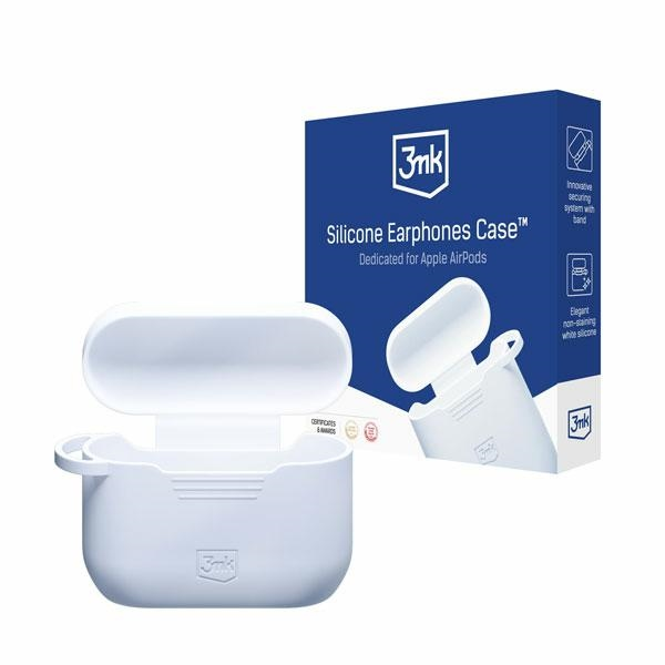 Husă din silicon 3MK pentru Apple AirPods Pro, albă