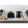 Тостер Russell Hobbs Honeycomb 26061-56, 850W, 2 филийки, широки отвори, високо повдигане, Черен/Неръждаема стомана