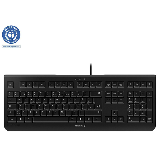 CHERRY KC 1000 tastiera Casa/ufficio USB QWERTY Portoghese Nero
