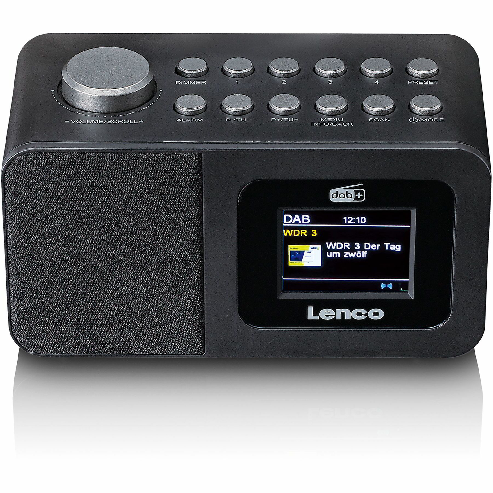 Lenco CR-625BK Rádiós ébresztőóra - Fekete (CR-625BK)