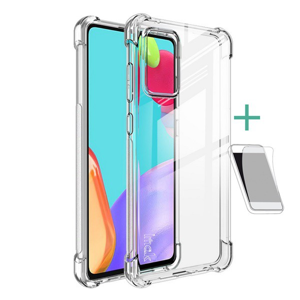Гумен/силиконов кейс IMAK за Samsung Galaxy A72 5G, SM-A726F, прозрачен + скрийн протектор