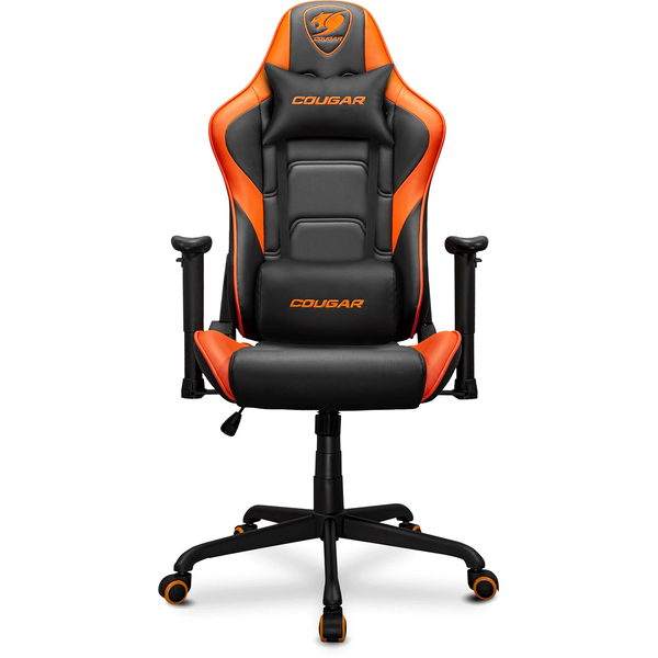 Cougar Armor Elite геймърски стол, черен-оранжев, 120 кг