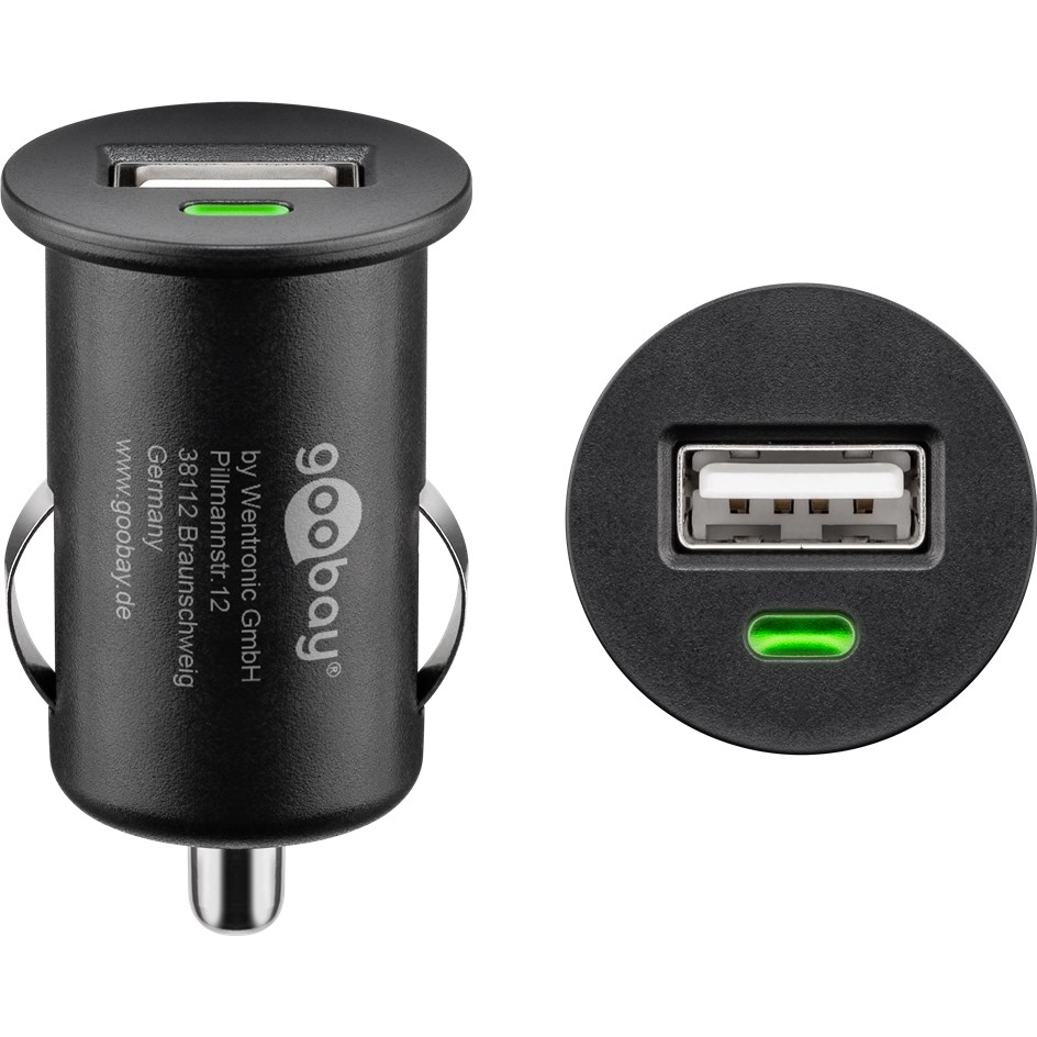 Goobay 44176 USB-A Autós töltő - Fekete (5W) (44176)