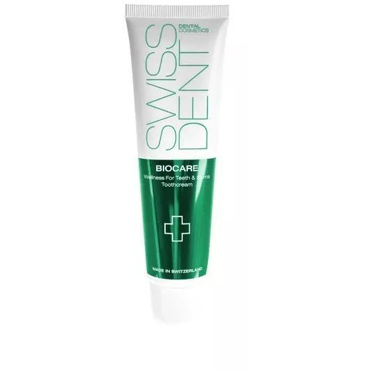 Паста за зъби Swissdent Biocare, За избелване и естествена регенерация, 100 мл