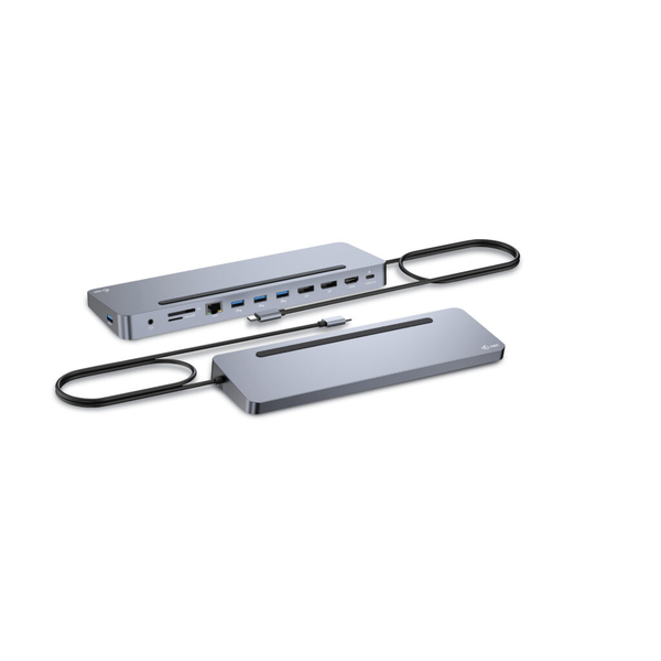 i-tec C31FLAT2PDPRO dockingstation Ledningsført USB 3.2 Gen 1 (3.1 Gen 1) Type-C Sølv