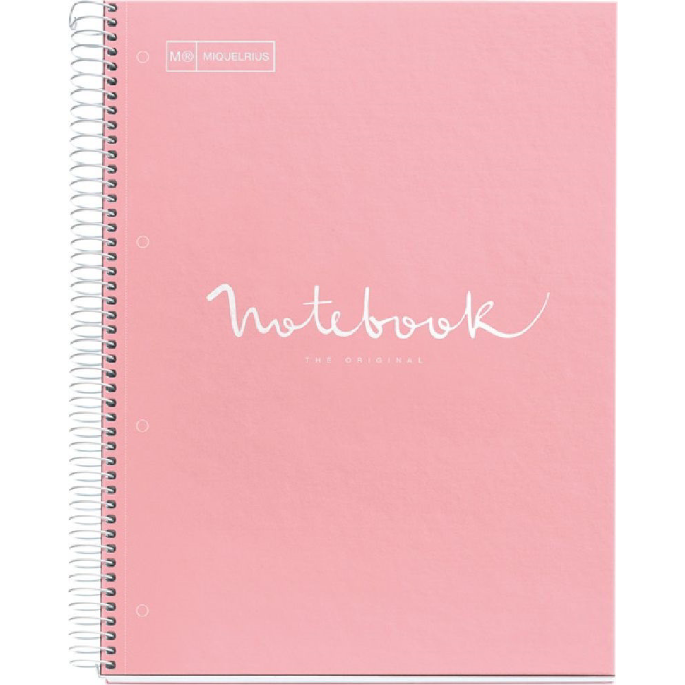 Miquelrius Emotions 5x24 lapos A4 vonalas spirálfüzet - Pink (A152381671)
