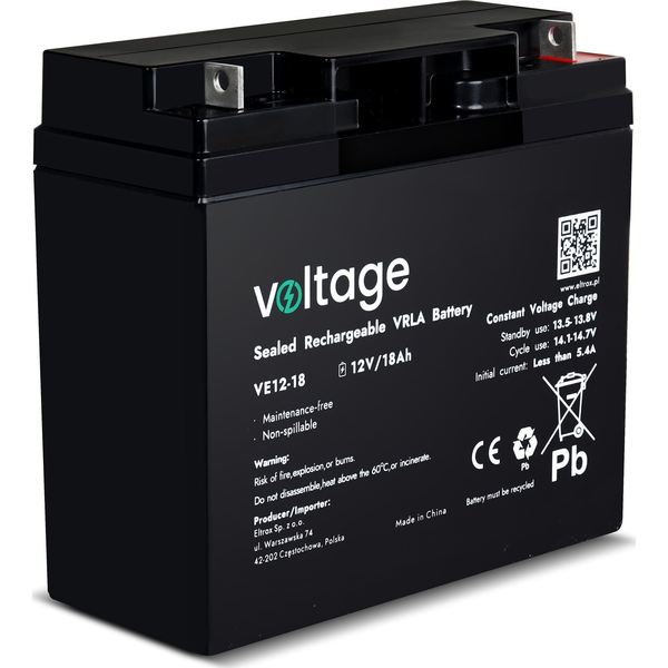 Voltaje De La Batería Agm 12v 18ah Ve12-18