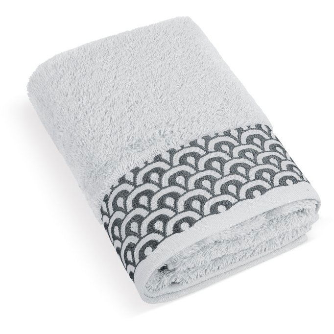BELLATEX Frottír törölköző, Csipke 500 g K/342, világosszürke 70 × 140 cm (12911)