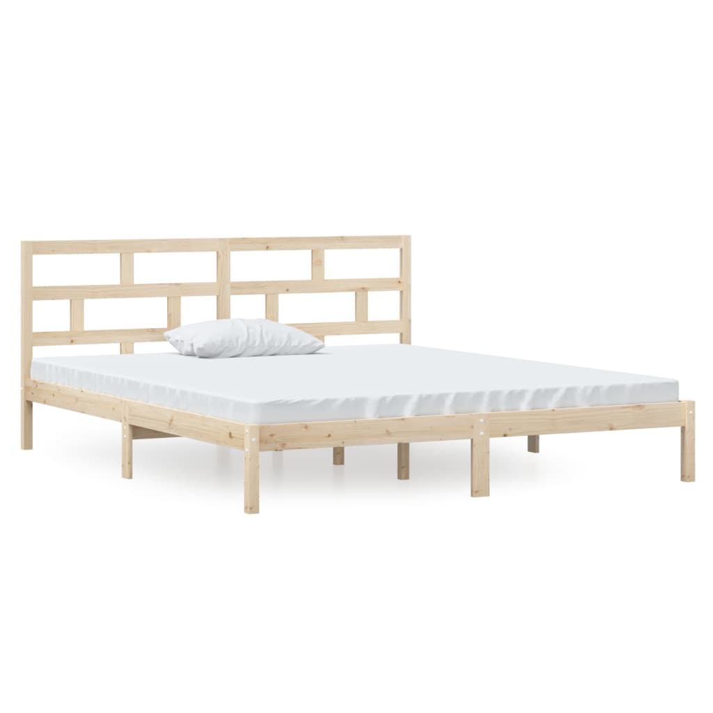 tömör fa ágykeret 135 x 190 cm (4FT6 Double) (3101193)
