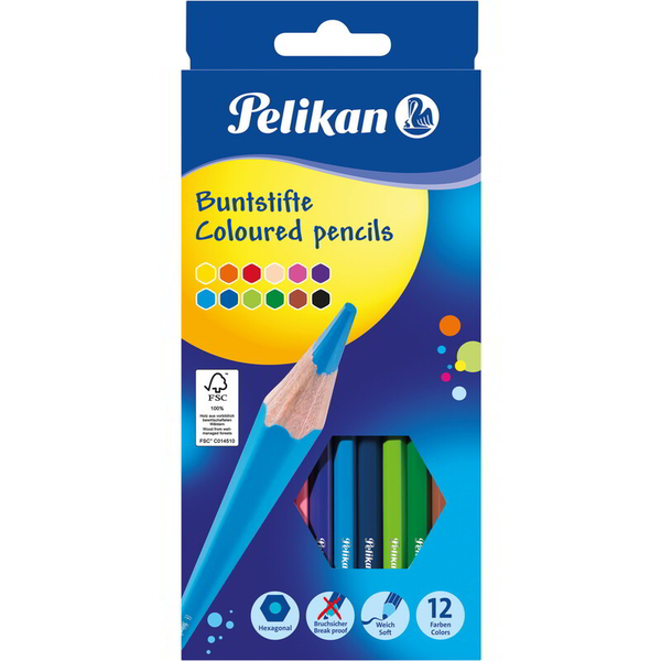 Pelikan Buntstifte Standard lang 12er BS12LN 100% FSC