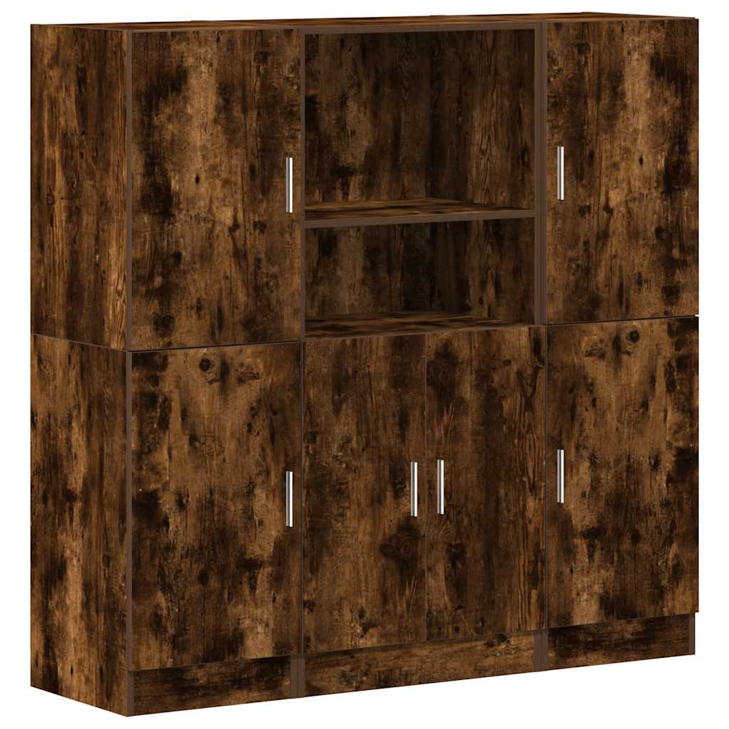 3 részes füstös tölgy színű szerelt fa konyhaszekrény garnitúra (3324155)