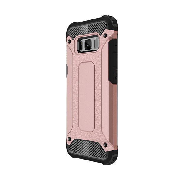 Defender műanyag telefonvédő (közepesen ütésálló, légpárnás sarok, szilikon belső, fémhatás) ROZÉARANY [Samsung Galaxy S8 Plus (SM-G955)] (5996457693900)