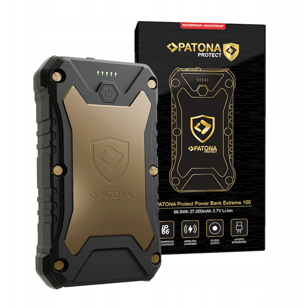 Patona Protect PowerBank Extreme 100 PD65W 27000mAh vezetéknélküli töltéssel