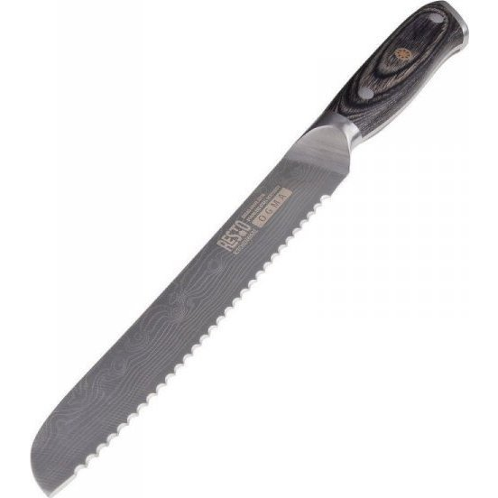 Resto Ogma 95342 Rozsdamentes acél Kenyérvágó kés 20cm - Fekete (95342)
