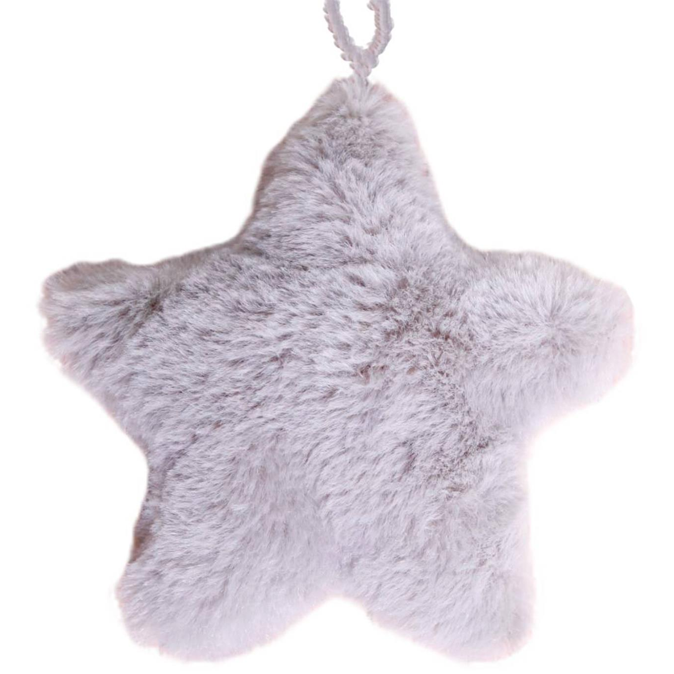 LAALU Karácsonyi dísz - textil csillag, szürke, 12 cm (LAU-6133)