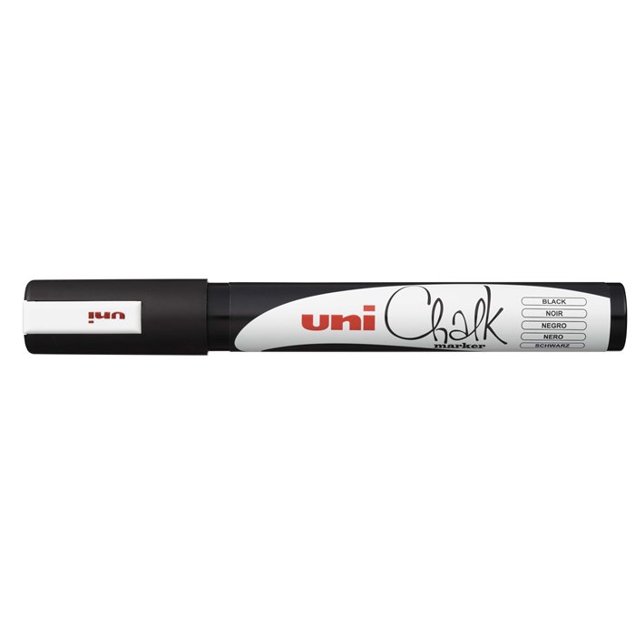 Kriedový značkovač čierny Uni PWE-5M 1 ks (PWE-5M BLACK)